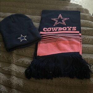 Cowboys Beanie and Scarf Set